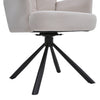 Lounge Armchair Mordern Occasional Chair Accent Chair 180° Swivel Beige Velvet