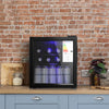 46L Drinks Cooler Fridge Glass Door Compact Counter Top Beer Wine Chiller
