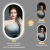 Super Bright Oval LED Bathroom Mirror Bluetooth Beauty Care Mirror Non-flicker