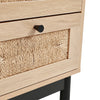 2 Straw Woven Drawer Bedside Table Chest of Drawers Storage Cabinet Furniture