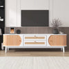 TV Stand Unit Cabinet With 2 Storage Drawers and Cupboards Living Room Furniture
