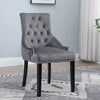 1/2/4/6 Dining Chairs Armchair High Back Linen/Velvet Upholstered Wood Legs Home