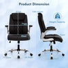 Adjustable Computer Desk Chair PU leather Executive Office Chair-Black