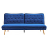3 Seater Sofa Bed Click Clack Velvet Tufted Couch Convertible Sleeper Chair Home