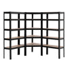 5 Bay Corner Racking/Shelving 5 Tier Heavy Duty Garage Warehouse Storage Racks