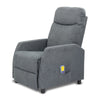 Massage Recliner Chair Heating Sofa Fabric Upholstered Armchair with Controller