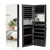 Wall/Door Mounted Jewelry Armoire Organizer Full-length Mirror Storage Cabinet