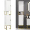 Tall Bathroom Cabinet Slim High Cupboard Storage Unit Shelving Narrow Tallboy