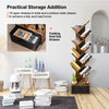 10 Tiers Bookshelf Display Bookcase Tree Shaped Storage Rack Shelves with Drawer