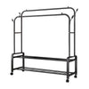 5ft Heavy Duty Clothes Rail Metal Garment Hanging Rack Display Stand Shoes Shelf