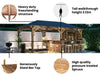 Wooden Garden Bar 6m x 3m Outdoor Pub Gazebo With Counter Leviathan Sidewall