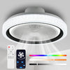 RGB LED Ceiling Fan Light Dimmable Adjustable Wind Speeds with Music Speaker UK