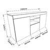 TV Stand Unit Cabinet Stand High Gloss White Doors LED Light Sideboard Cupboard