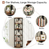 Tribesigns 67 inch Tall Corner Shelf, 6 Tier Rustic Corner Bookshelf