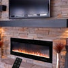 Walll Into/Inset 60" LED Fireplace Media Wall Mounted Fire Electric Heater 60in