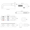Brass Bathroom Bathtub Mixer Taps Bath Filler Spout Handheld Shower Faucet Set