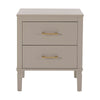 Dusk Sienna Taupe & Gold Effect 2 Drawer Bedside Table RRP £699