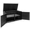 Outdoor PE Wicker Storage Bin Garden Patio 330L 2-Tier Rattan Deck Box with Lid