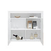 High Gloss 2 Doors Matt Body Sideboard Cupboard Kitchen Buffet Cabinet with LED