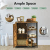 Industrial Storage Cabinet Freestanding Kitchen Cupboard w/3 Open Shelves & Door