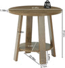 Round Dining Table for 2, 31.5'' Farmhouse Small Kitchen Table for Dining Room