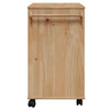Kitchen Trolley Rolling Cart Serving Bar Solid Wood Pine