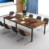 Rectangle Seminar Table Training Table for 10 People-Brown