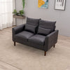 2 Seater faux leather/Linen Fabric Love Seat Sofa Armchair with Footstool Couch