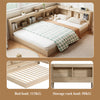 Multifunctional Wooden Double Bed Frame with Storage Space for Adults, Teenagers