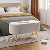 Long Stool Chair Bed End Seat Window Bench Faux Frizzle Shaggy Fur Soft Padded