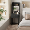 Dressing Vanity Table 2 Drawers Desk with LED Light Mirror Fold-up Side Panel