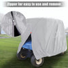 2 Passenger Golf Cart Cover 400D Sunproof Golf Cart Protective Cover Silver Tone