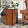 Tribesigns Solid Wood End Table, 2-Drawer Narrow Side Table,No Assembly Required