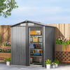 5ft x 4.3ft Outdoor Metal Storage Shed with Sliding Door Sloped Roof