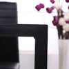 3 sizes Black Glass Dining Table and 4/ 6 Faux Leather Chairs Set Home Furniture