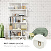 6-Tier Bookcase Freestanding S-Shaped Bookshelf Multifunctional Display Rack