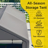 Storage Tent 6X10FT Garden Waterproof Anti-UV Bike Shed Steel Frame Zipper Door