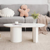 Cloud Coffee Table Modern White Coffee Table for Living Room Irregular Tea Table