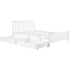 4ft6 3ft White Solid Pine Wooden Bed Frame with 2 Drawers Storage Single Double