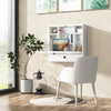 Wall-mounted Desk Home Office Floating Computer Workstation with Shelves