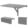 80 x 60 cm Drop-Leaf Floating Writing Desk Wall Mounted Folding Table-Grey