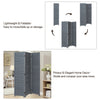3 PANELS FOLABLE ROOM DIVIDER WALL FOLDING PARTITION WOOD SLATS PRIVACY SCREEN