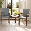 Set of 2 Mid-Century Modern Dining Chairs Upholstered with Solid Frame