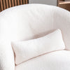 Swivel Chair Teddy Fabric Upholstered Rotating Armchair Sofa Accent Tub White US