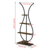 Large Plant Stand 5 Tier Vase-Shape Metal Flower Pot Planter Corner Shelf Rustic