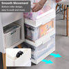 Mobile Storage Box wit Lid Folding Stackable 30/42L Lidded Plastic Crate Tub Box