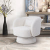 360° Swivel Accent Tub Chair Modern Teddy Fleece Upholstered Fireside Armchair