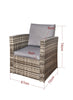 Garden Rattan Furniture Sofa Set Outdoor Indoor Patio Glass Coffee Table Balcony