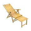 Folding Adjustable Bamboo Recliner Chair Patio Sleeper Chair Garden Sun Lounger