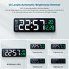 16" LED Digital Wall Clock Alarm Clock Temperature Date Display Large Home Decor